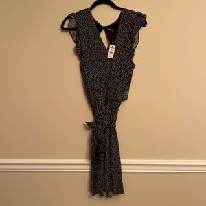 Black and white dotted dress